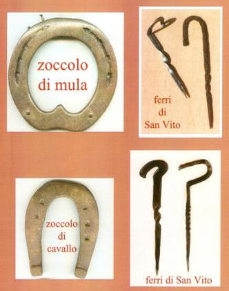 Radici dell'Artigianato Abruzzese di Vito Giovannelli - Pescara, 1.9.2012 (Numero 13) - Per guardarsi dagli iettatori o da cose che possano arrecare sfortuna si dice toccaferro. Il ferro, infatti,   il metallo pi usato per la difesa (cfr P.Toschi, Il folklore, Milano, Touring, 1967, p. 87). Il ferro  metallo efficace anche contro il malocchio ed  ritenuto valido, altres, per proteggersi da alcune malattie. 